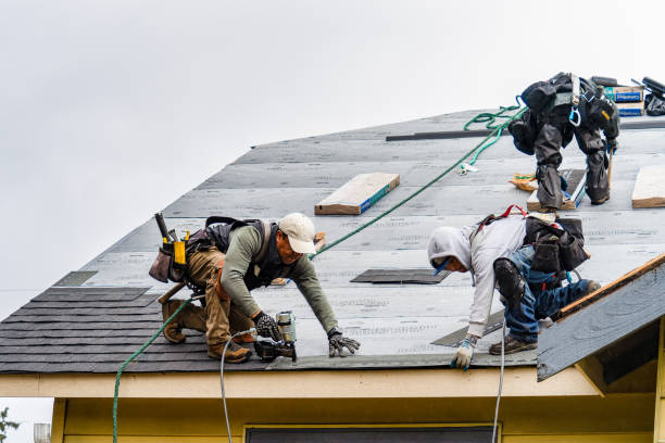 Professional Gutter Installation technician working in Icard, NC